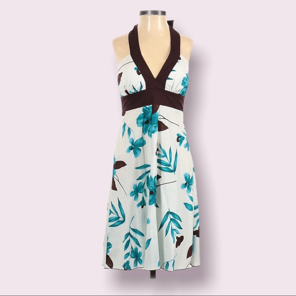 Y2K Speechless tropical flower print halter sundress